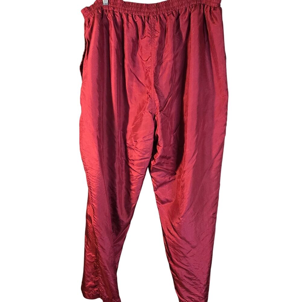 Vintage 2X Premium 100% Silk Red Pull On Pants/Trousers [0460] - Picture 3 of 10